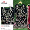 Ramsha R 1140 Cream And Black Georgette Pakistani Readymade Suits Wholesale Online

